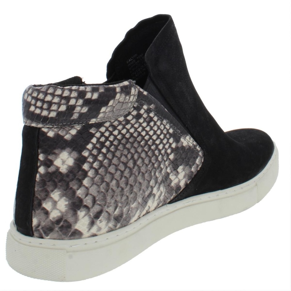 Kenneth Cole Black snakeskin sneakers tennis 10